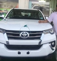 Toyota Fortuner for rent in Bangalore with Driver