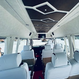 10 seater luxury tempo traveller rentals in bangalore maharaja photo