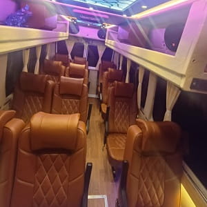 12 seater luxury tempo traveller rentals in bangalore interior