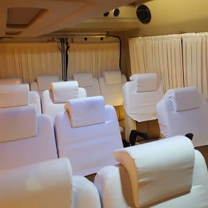 14 seater luxury tempo traveller rentals in bangalore interior