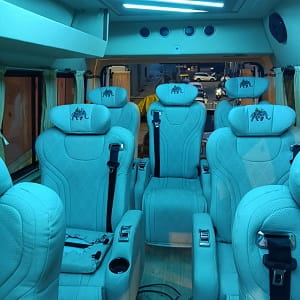 8 seater luxury tempo traveller rentals in bangalore recliner seats