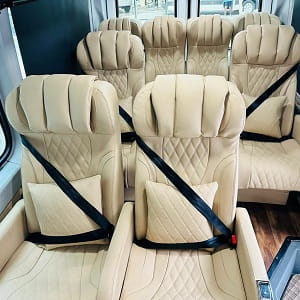 9 seater luxury tempo traveller rentals in bangalore recliner seats