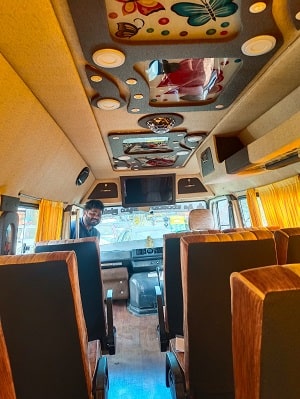 tempo traveller interior pics