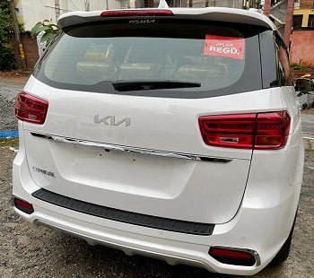 kia carnival for rent in bangalore : Rear View